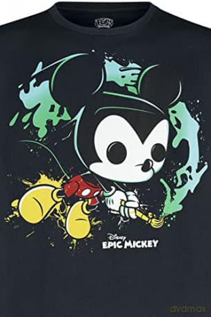 Funko Disney Retro Epic Micky Tee T-Shirt, Grey, Blue, Yellow, M