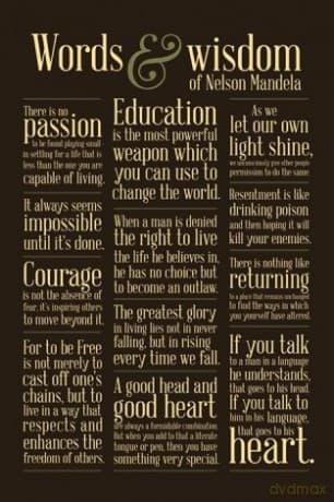 Words And Wisdom Of Nelson Mandela [PLAKAT]