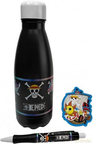 ONE PIECE (STRAW HAT CREW SKULL EMBLEMS) GIFT SET (BOTTLE, MAGNET & PEN) / zestaw prezentowy One Piece: butelka, magnes, długopis
