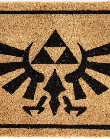 THE LEGEND OF ZELDA (TRIFORCE BLACK) DOORMAT / wycieraczka pod drzwi The Legend of Zelda (TRIFORCE BLACK) (60x40 cm)