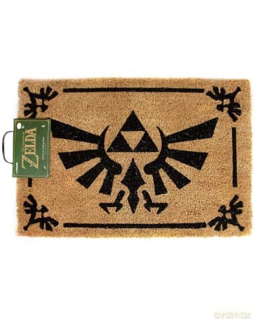 THE LEGEND OF ZELDA (TRIFORCE BLACK) DOORMAT / wycieraczka pod drzwi The Legend of Zelda (TRIFORCE BLACK) (60x40 cm)