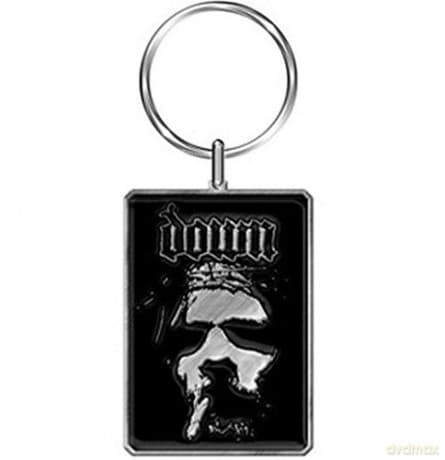 Down Logo Face Metal Keyring