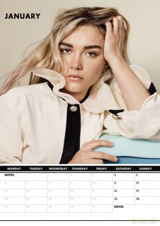 Florence Pugh: 2025 Calendar [KALENDARZ]