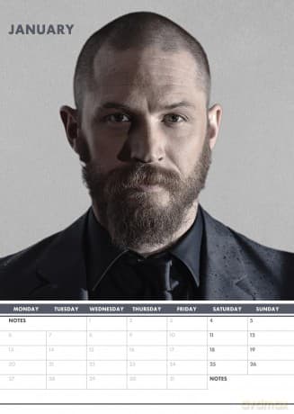 Tom Hardy: 2025 Calendar [KALENDARZ]