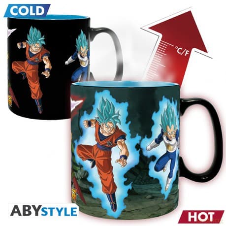 DRAGON BALL SUPER - Kubek zmieniający kolor 460ml SaiyansvsBlack-carboard