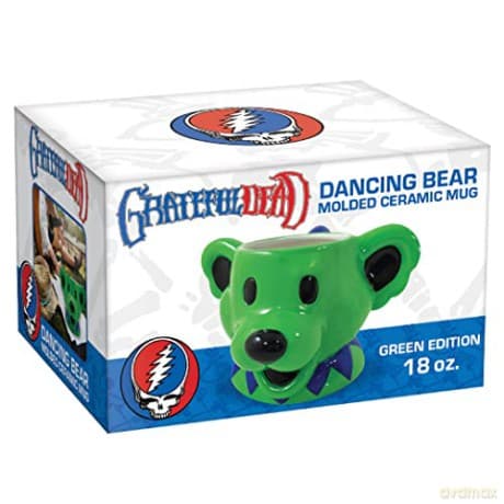 Grateful Dead: Grateful Dead Dancing Bear Molded Head Ceramic Mug (Green)