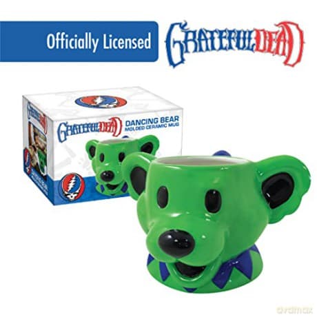 Grateful Dead: Grateful Dead Dancing Bear Molded Head Ceramic Mug (Green)