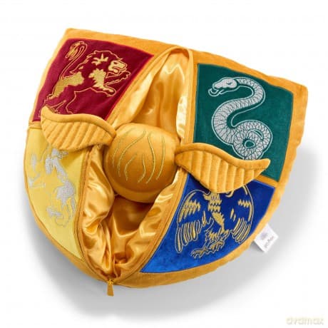 Harry Potter - Hogwarts crest and Golden Snitch plush / zestaw pluszaółw Harry Potter: poduszka herb Hogwartu oraz Złoty Znicz
