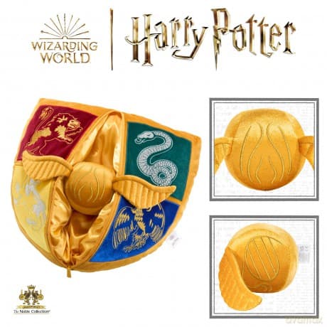 Harry Potter - Hogwarts crest and Golden Snitch plush / zestaw pluszaółw Harry Potter: poduszka herb Hogwartu oraz Złoty Znicz