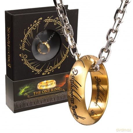 Lord of the Rings - The One Ring (stainless steel on chain) / Władca Pierścieni - PierścieĹ (zawieszka ze stali nierdzewnej na łaĹcuszku)