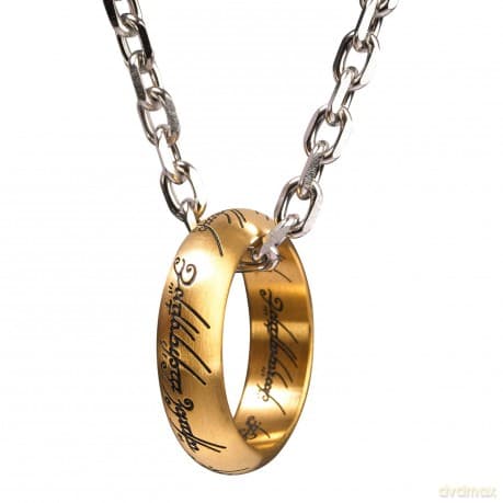 Lord of the Rings - The One Ring (stainless steel on chain) / Władca Pierścieni - PierścieĹ (zawieszka ze stali nierdzewnej na łaĹcuszku)