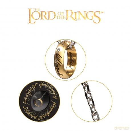Lord of the Rings - The One Ring (stainless steel on chain) / Władca Pierścieni - PierścieĹ (zawieszka ze stali nierdzewnej na łaĹcuszku)