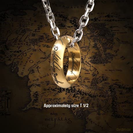 Lord of the Rings - The One Ring (stainless steel on chain) / Władca Pierścieni - PierścieĹ (zawieszka ze stali nierdzewnej na łaĹcuszku)