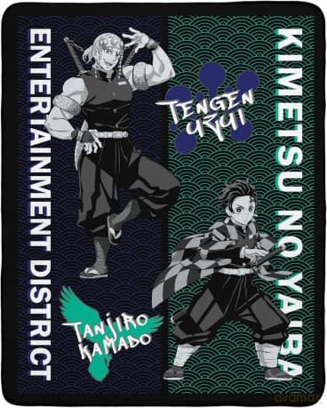 DEMON SLAYER - Blanket / Koc - Tanjiro & Tengen 150 x 120 cm