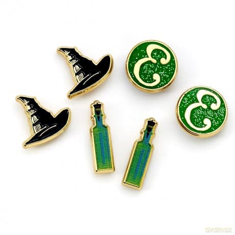 Wicked: Hat. Potion And E Logo Stud Earring Set