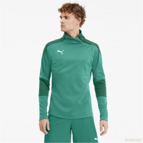 PUMA Final Training Fleece - Pepper / Power Green (Large)