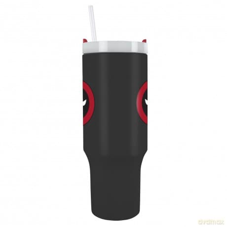 Marvel Deadpool (symbol) kubek podróżny ze słomką (1180 ml)