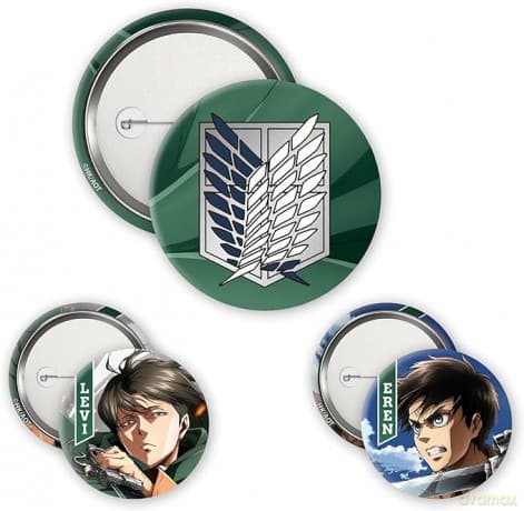 ATTACK ON TITAN - Badge Pack - Eren & Levi