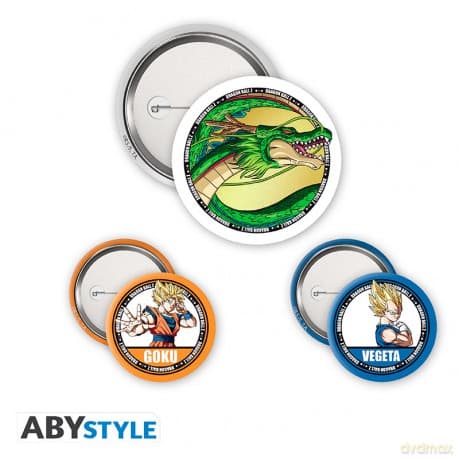DRAGON BALL - Przypinki - Goku, Vegeta & Shenron