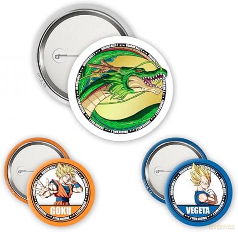 DRAGON BALL - Przypinki - Goku, Vegeta & Shenron
