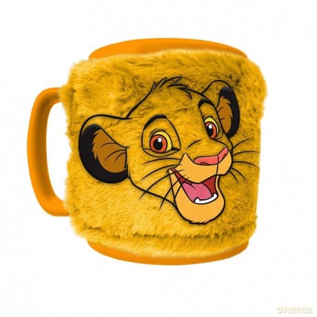 DISNEY THE LION KING (SIMBA SMILING FACE) FUZZY MUG / Disney Król Lew (uśmiechający się Simba) kubek z futerkiem