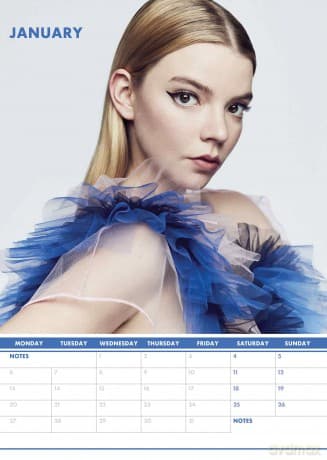 Anya Taylor-Joy 2025 Calendar