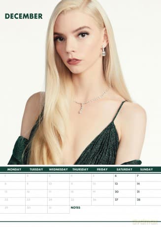 Anya Taylor-Joy 2025 Calendar