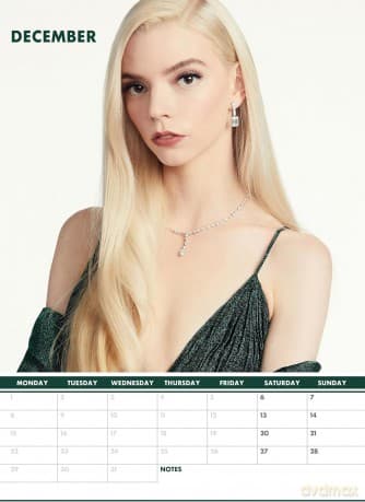 Anya Taylor-Joy 2025 Calendar