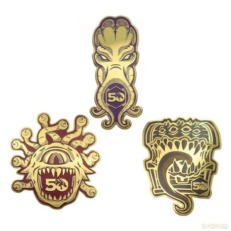 Dungeons & Dragons 50th Anniversary Set of 3 Pin Badges