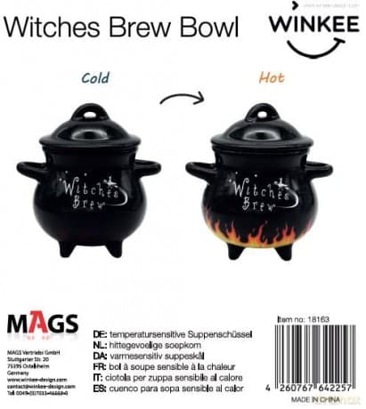 Winkee - Witches Brew Soup Bowl - Black