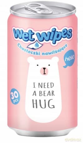 Chusteczki nawilżające w puszce Astra Care Misie 1szt.mix