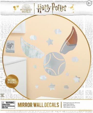 Harry Potter zestaw naklejek ściennych Złoty Znicz (50 szt) / Harry Potter Mirror Wall Decals Golden Snitch (50 pcs)