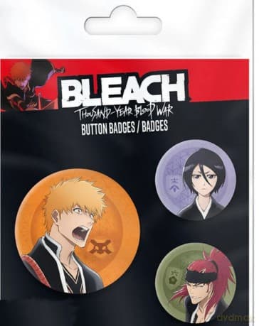 BLEACH TYBW - Przypinki  - Ichigo, Rukia, Renji