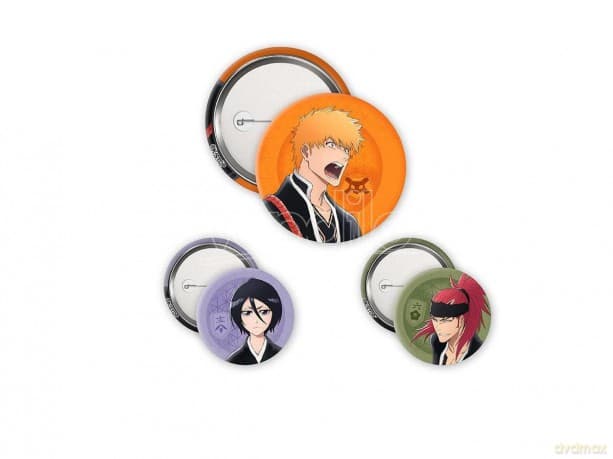 BLEACH TYBW - Przypinki  - Ichigo, Rukia, Renji