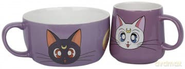 SAILOR MOON - Zestaw śniadaniowy Kubek + Miska - Luna & Artemis