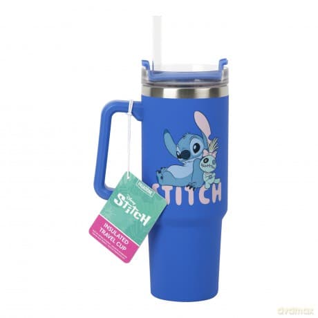 Disney kubek podróżny ze słomką (900 ml) - Stitch / Disney Blue Insulated Cup and Straw (900 ml) Stitch