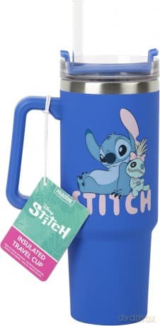 Disney kubek podróżny ze słomką (900 ml) - Stitch / Disney Blue Insulated Cup and Straw (900 ml) Stitch