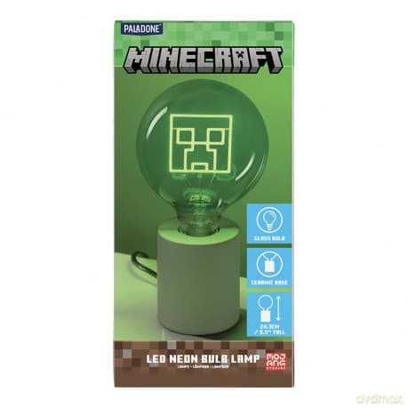 Minecraft Creeper lampka - żarówka neonowa (wysokość: 24,3 cm) / Minecraft Creeper LED Neon Bulb lamp (high: 24,3 cm)