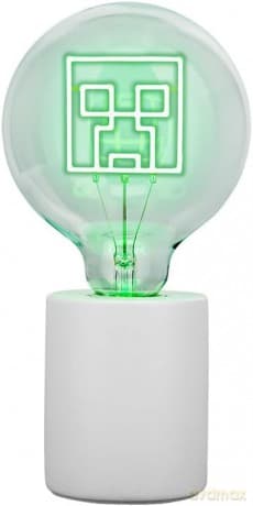Minecraft Creeper lampka - żarówka neonowa (wysokość: 24,3 cm) / Minecraft Creeper LED Neon Bulb lamp (high: 24,3 cm)