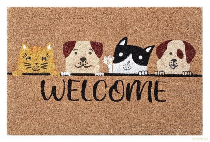 Wycieraczka 2 Psy 2 Koty 40 x 60 CM