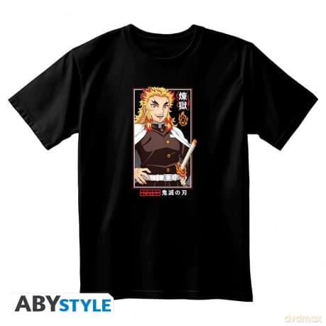 DEMON SLAYER - Unisex blackTshirt - Rengoku S2