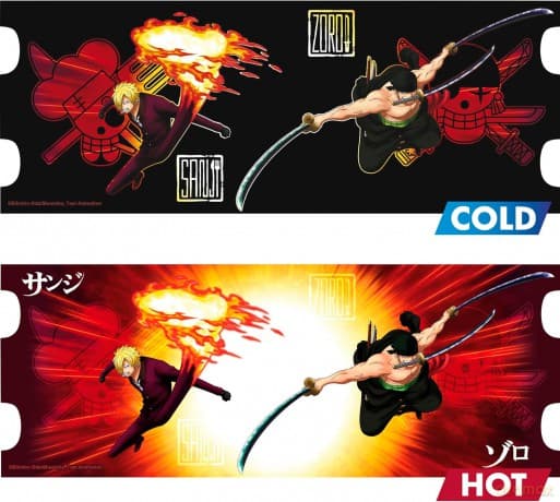 ONE PIECE - Mug Heat Change - 460ml - Zoro & Sanji - cardboard