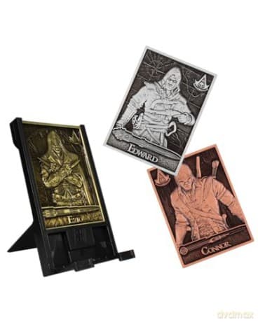Assassins Creed zestaw: stojak na telefon plus 3 x płytki Digiplates / Assassins Creed Digiplate Starter Pack: phone stand and metal plates set (3 pcs)