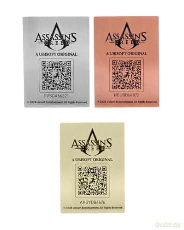 Assassins Creed zestaw: stojak na telefon plus 3 x płytki Digiplates / Assassins Creed Digiplate Starter Pack: phone stand and metal plates set (3 pcs)