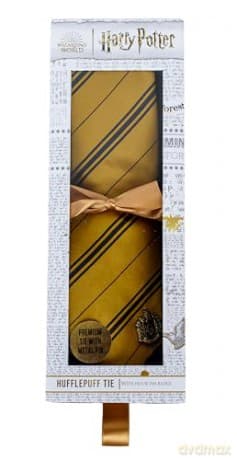 Harry Potter krawat Hufflepuff w ozdobnym pudełku / Harry Potter: Hufflepuff Tie in Gift Box