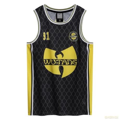 Wu Tang Clan: Wu Tang Clan Cream Black Basketball Jersey Small