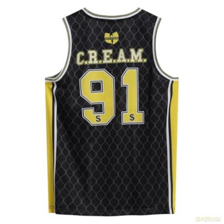 Wu Tang Clan: Wu Tang Clan Cream Black Basketball Jersey Small