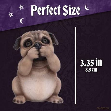 Zestaw figurek trzy mądrości - Mopsy (wysokość: 8,5 cm) / Three Wise Pugs (high: 8,5 cm)
