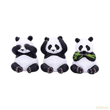 Zestaw figurek trzy mądrości - Pandy (wysokość: 8,5 cm) / Three Wise Pandas (high: 8,5 cm)
