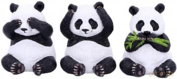 Zestaw figurek trzy mądrości - Pandy (wysokość: 8,5 cm) / Three Wise Pandas (high: 8,5 cm)